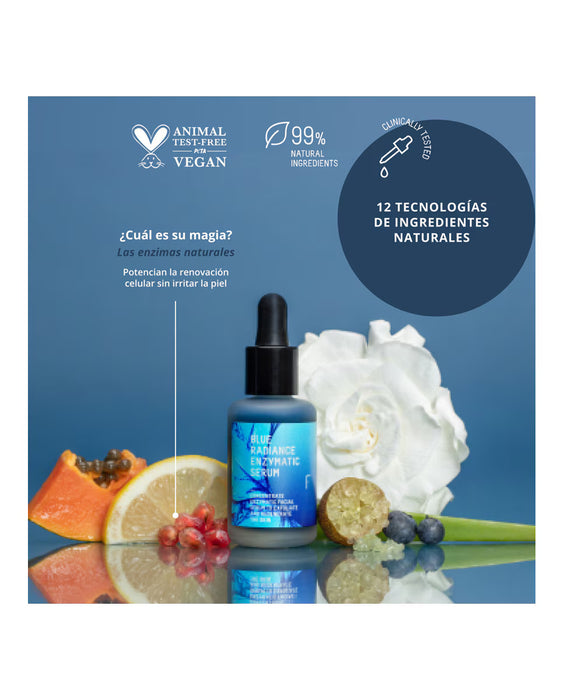 Siero Esfoliante con Acido Mandelico - Siero Enzimatico Blue Radiance - 30ml - Freshly Cosmetics - 4