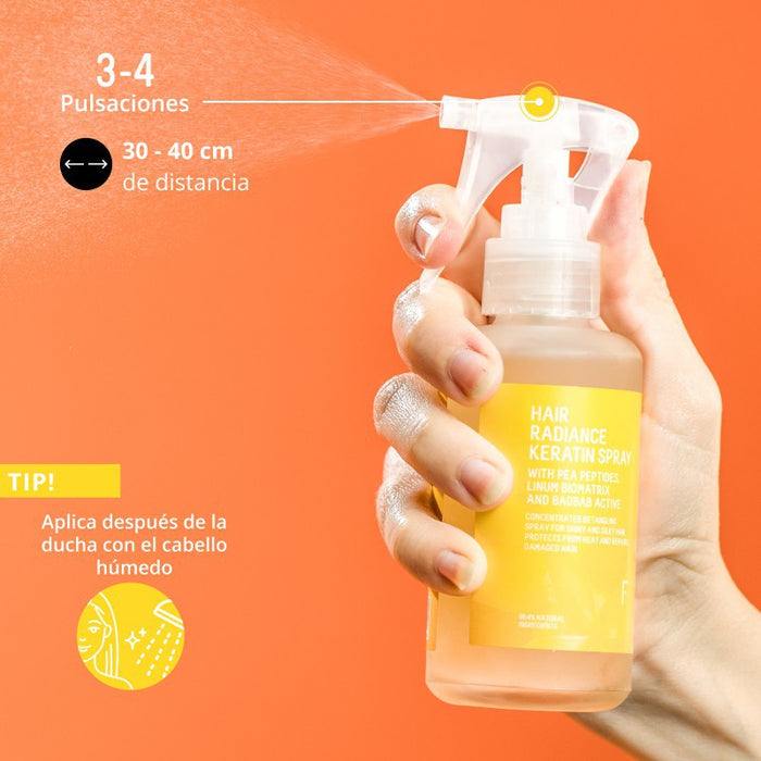 Spray Districante per Capelli Hair Radiance Keratin Spray - Freshly Cosmetics : 100ml - 4