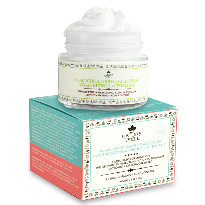 Bakuchiol Crema Viso Idratante, Avocado e Tè Verde Matcha 150 ml - Nature Spell - 1