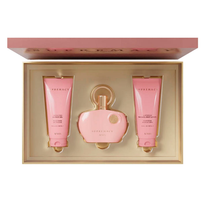 Supremacy Eau de Parfum Pour Femme 100ml + Gel Doccia 100ml + Crema Per Il Corpo Profumata 100ml - Afnan - 1