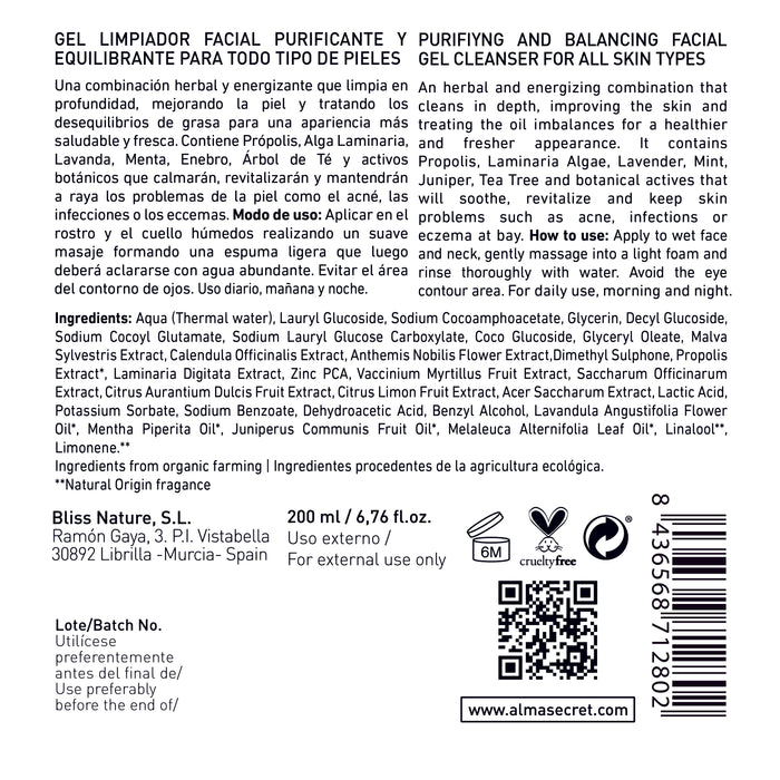 Gel Detergente Purificante Viso 200 ml - Alma Secret - 4