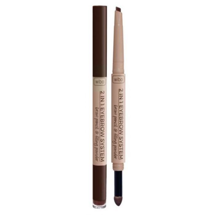 Matita per sopracciglia - Matita per sopracciglia 2 in 1 - Wibo : 2 en 1 Eyebrow Pencil - 2 - 1