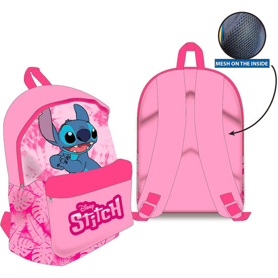 Zaino Stitch - Rosa con tasca - 40cm - Disney - 2