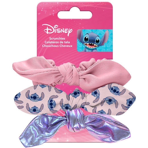 Set di 3 elastici per capelli con fiocco Stich - Disney - 1