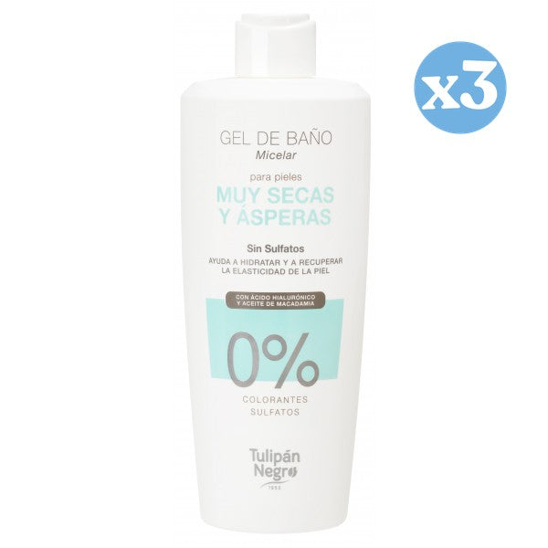 Confezione 3x - Gel micellare per pelli molto secche e ruvide - Tulipan Negro - 1