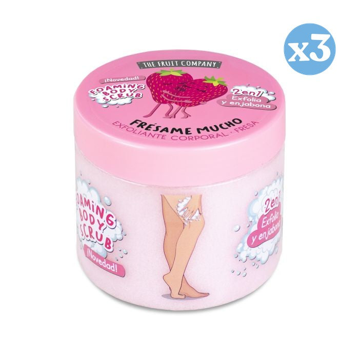 Pack 3x - Esfoliante Corpoarle 2 in 1 Fragola e Panna - The Fruit Company - 1