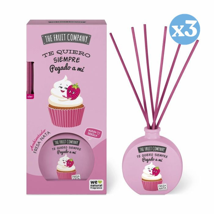 Pacco 3x - Diffusore Mikado 40 ml - Fragola Panna - The Fruit Company - The Fruit Company - 1