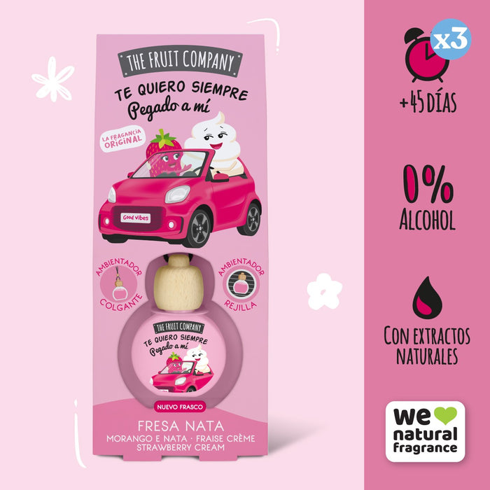 Confezione da 3 - Deodorante per Auto 6,5 ml - Fragola Panna - The Fruit Company - The Fruit Company - 4