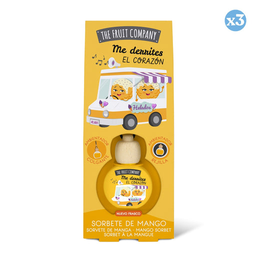 Confezione da 3 - Profumatore per auto 6,5 ml - Sorbetto di Mango - The Fruit Company - The Fruit Company - 1