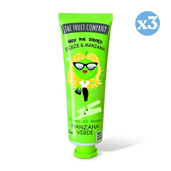 Confezione da 3 - Crema per le mani da 50 ml - Mela Verde - The Fruit Company - The Fruit Company - 1