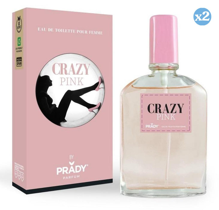 Confezione 2x - Eau de Toilette "Crazy Pink" - 90 ml - Donna - Prady - Prady - 1
