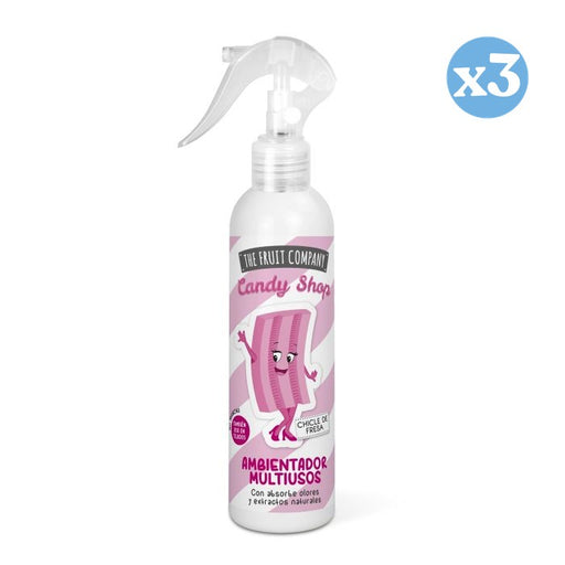 Pack 3x - Spray Ambientatore Multifunzionale - Fragola Bubblegum - Edizione Candy 200ml - The Fruit Company - 1