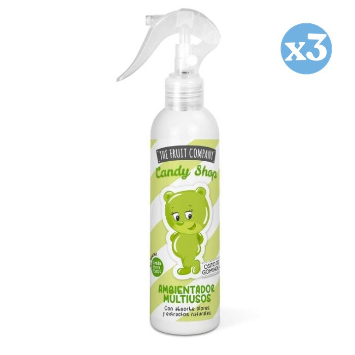 Pacco 3x - Spray deodorante multisuperficie - Orsetto gommoso - Edizione Candy 200ml - The Fruit Company - 1