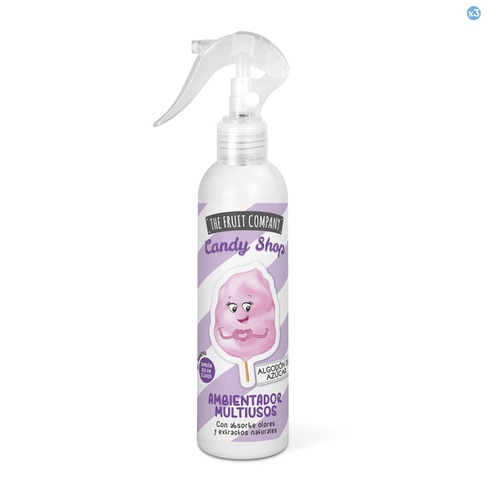 Confezione da 3 - Spray Deodorante Multiuso - Zucchero Filato - Edizione Candy 200ml - The Fruit Company - 1