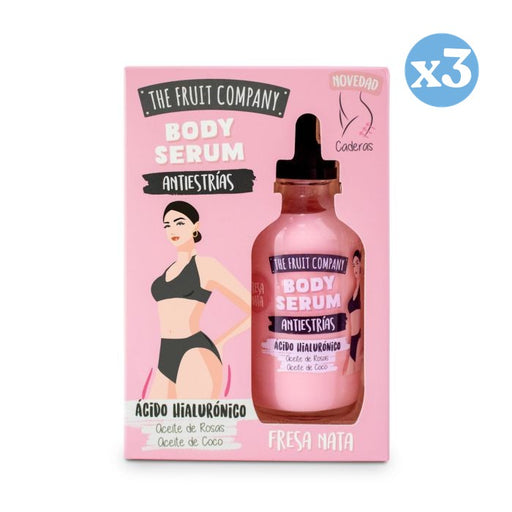Pacco 3x - SIERO CORPO CON AC. IALURONICO SPECIALE SMAGLIATURE - FRAGOLA Panna 118 MLTFC - The Fruit Company - 1