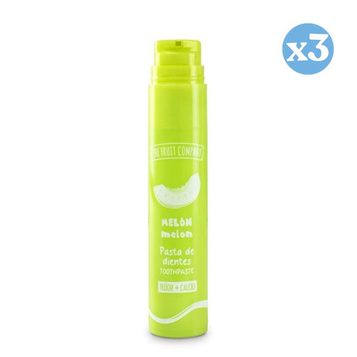 Confezione 3x - Dentifricio al gusto di melone con fluoro e calcio - The Fruit Company - 1