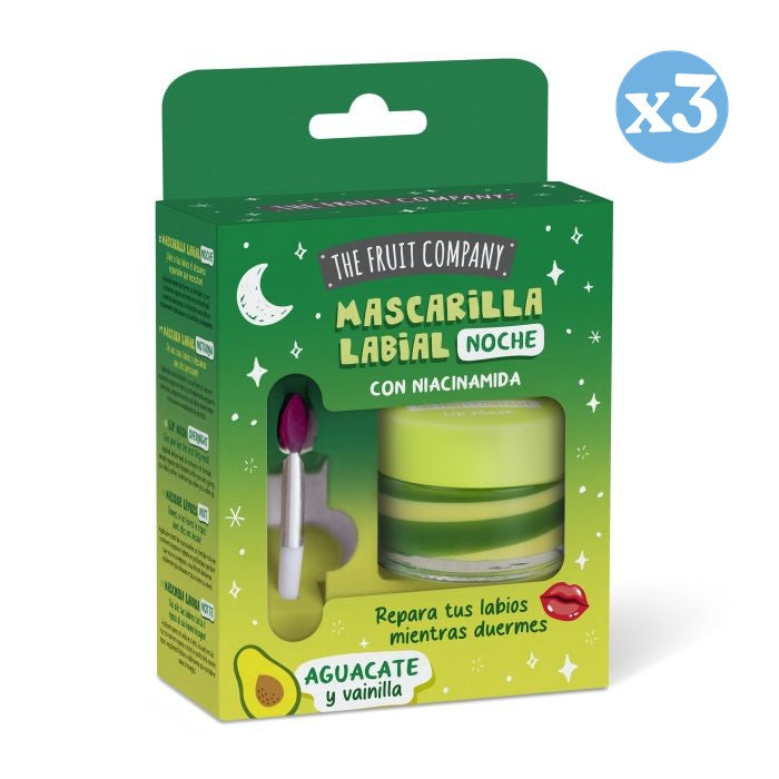 Confezione 3x - Maschera Labbra Avocado e Vaniglia - Niacinamide C 12 ml - The Fruit Company - 1