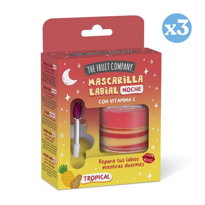 Confezione da 3 - Maschera labbra tropicale - Vitamina C 12ml - The Fruit Company - 1