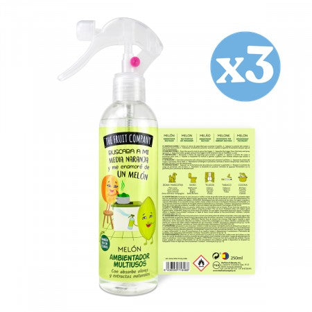 Pacco 3x - Spray Ambientatore Multiuso al Melone - The Fruit Company - 1