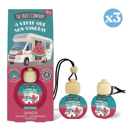 Confezione da 3 - Profumatore per Auto all'Anguria - The Fruit Company - 1