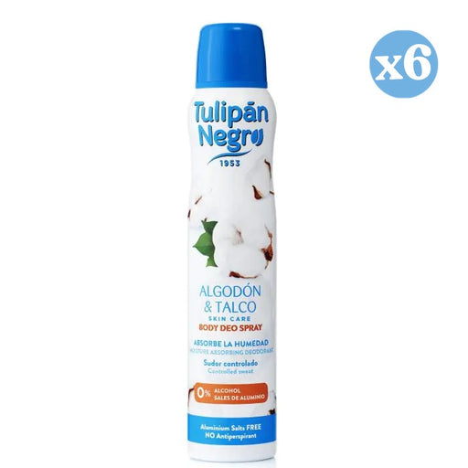 Confezione da 6 - Deodorante Spray - Cotone e Talco - Tulipan Negro - 1