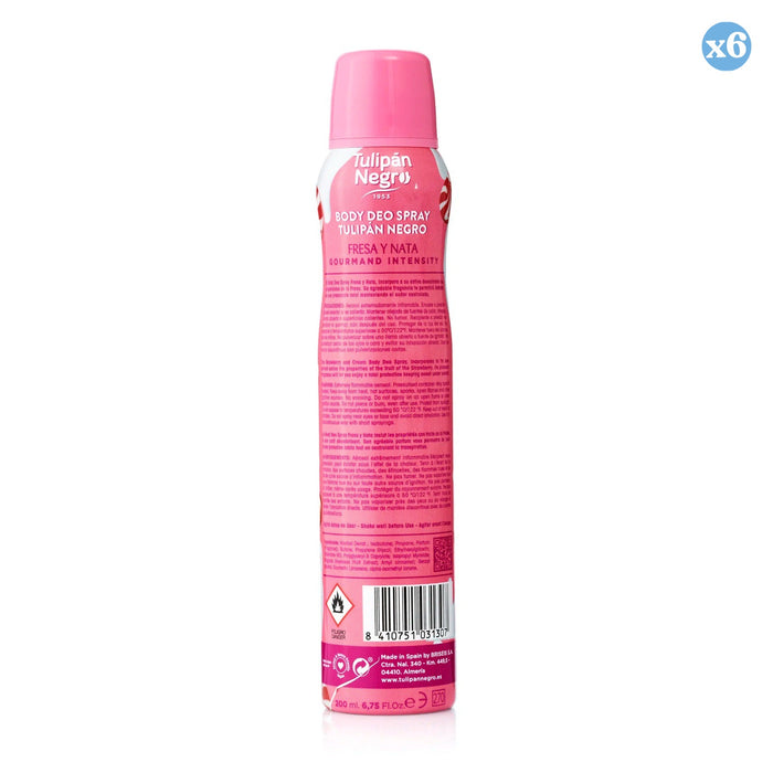 Confezione da 6 - Deodorante spray Fragola e Panna - Tulipan Negro - 3