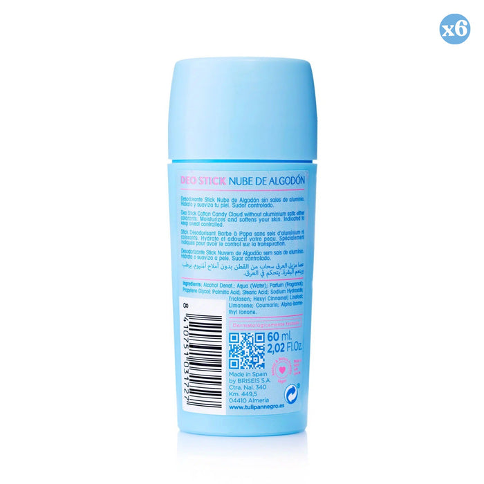 Confezione da 6 - Deodorante in stick all'essenza di cotone - Tulipan Negro - 2