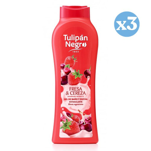 Confezione 3x - Gel di passione fragola e ciliegia - Tulipan Negro - 1