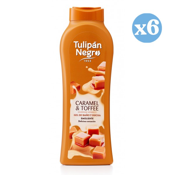 Confezione 6x - Gel doccia crema al caramello toffee - Tulipan Negro - 1