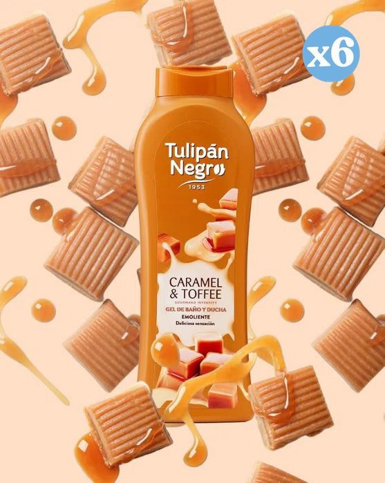 Confezione 6x - Gel doccia crema al caramello toffee - Tulipan Negro - 3