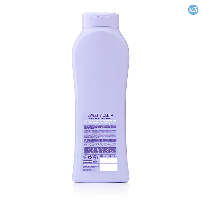 Pacco da 3 - Gel doccia e bagno alla dolce violetta - Tulipan Negro - 2
