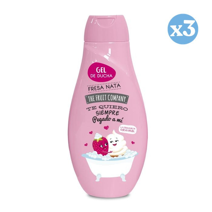 Pacco 3x - Gel Doccia Fragola e Panna - The Fruit Company - 1