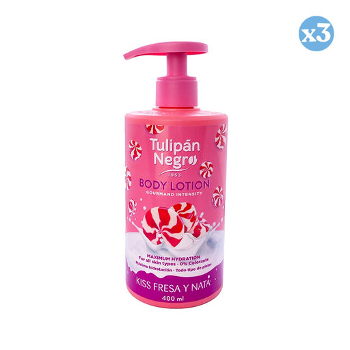 Confezione 3x - Bacio crema corpo alla fragola e panna - Tulipan Negro - 2