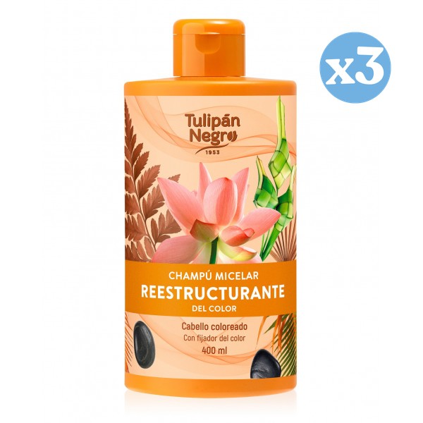 Confezione 3x - Shampoo micellare ristrutturante del colore - Tulipan Negro - 1
