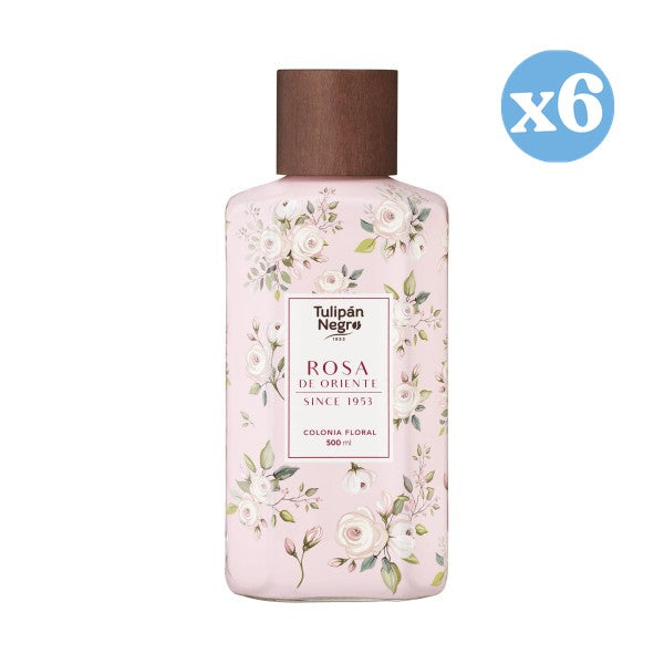 Confezione da 6 - Acqua di colonia Fiorito Rosa d'Oriente: 500 ML - Tulipan Negro - 1
