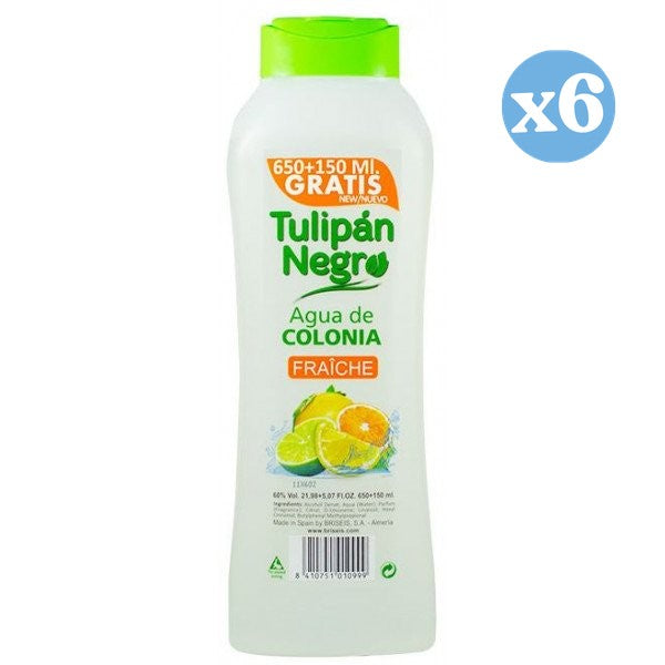 Pack 6x - Acqua di colonia fresca: 800 ML - Tulipan Negro - 1