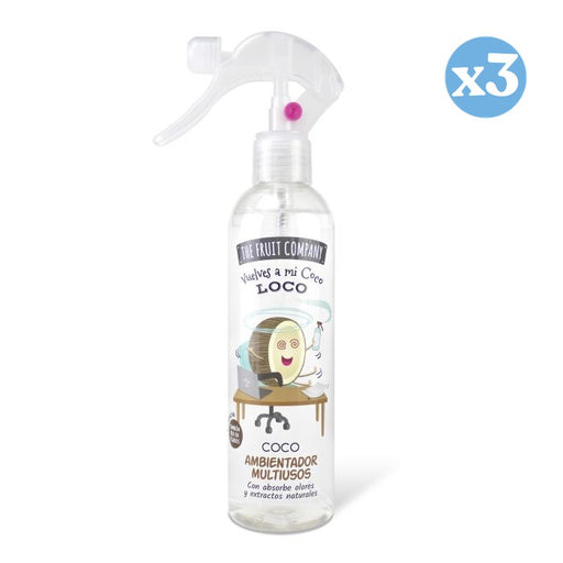 Confezione 3x - Spray deodorante multiuso al cocco - The Fruit Company - 1