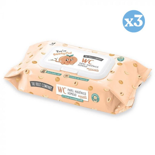Confezione 3x - Carta Igienica Umida Pesca - The Fruit Company - 1