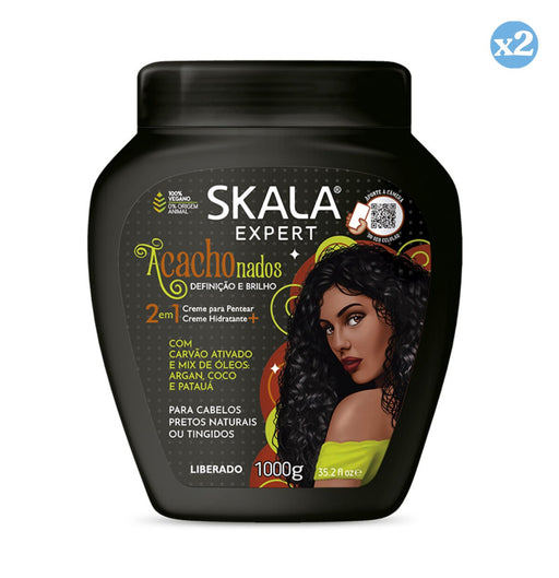 Pacco 2x - CREMA CONDIZIONANTE PER CAPELLI RICCI 1000ML - Skala - 1