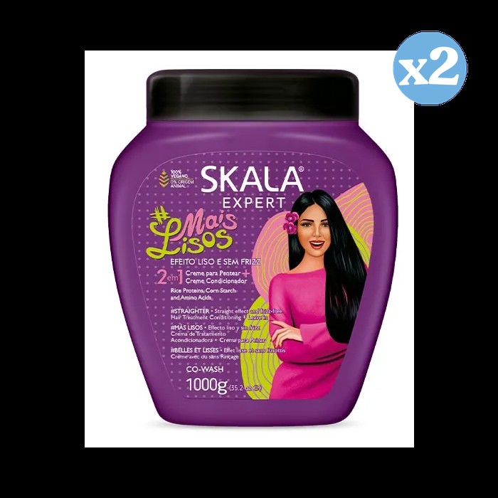 Confezione 2x - Crema condizionante Extra Lisci 1000 ml - Skala - 1