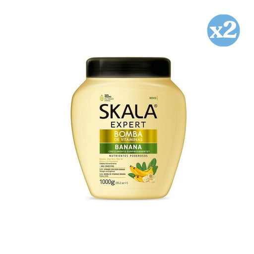 Pacchetto 2x - Crema Condizionante Boost Vitaminico Banana 1000ml - Skala - 1