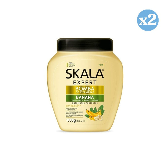 Pacchetto 2x - Crema Condizionante Boost Vitaminico Banana 1000ml - Skala - 1