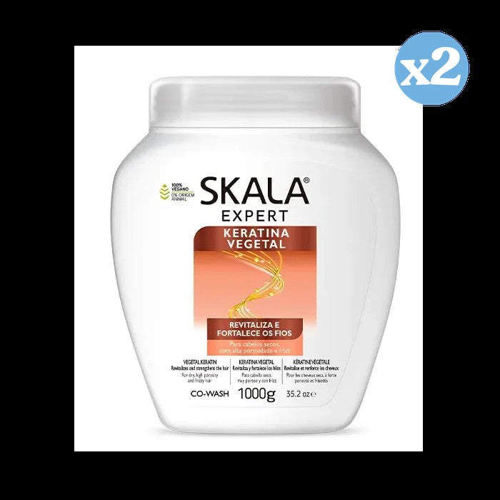 Confezione 2x - Crema Condizionante Cheratina Vegetale 1000ml - Skala - 1