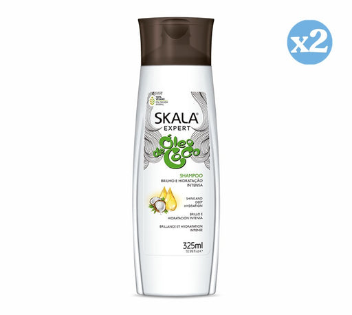 Confezione 2x - Shampoo Brillantezza e Idratazione Intensa Olio di Cocco 325ml - Skala - 1
