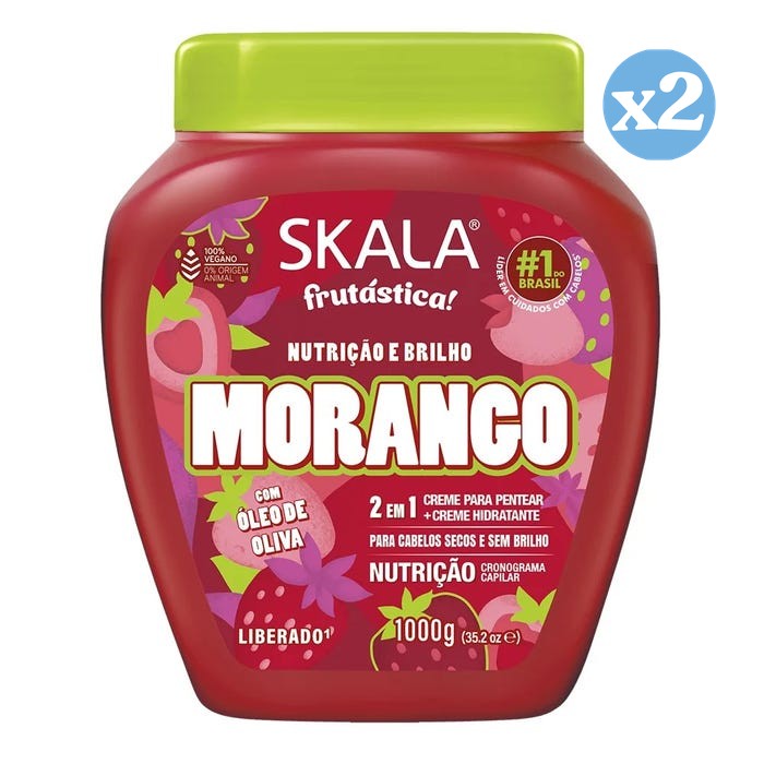 Pacchetto 2x - CREMA CONDIZIONANTE AL PROFUMO DI FRAGOLA 1000ML - Skala - 1