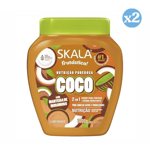 Pacco 2x - CREMA CONDIZIONANTE COCCO FRUTTASTICA 1000ML 2IN1 - Skala - 1