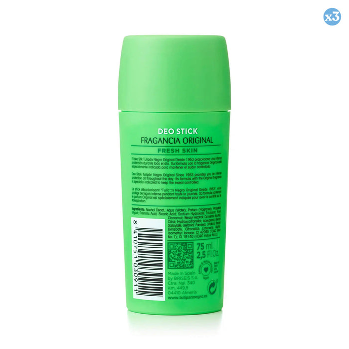 Pacco da 3 - TULIPAN NEGRO ORIGINAL deo stick 75 ml - Tulipan Negro - 2