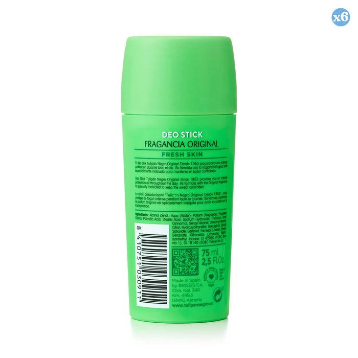 Confezione da 6 - Stick deodorante TULIPAN NEGRO ORIGINAL da 75 ml - Tulipan Negro - 2