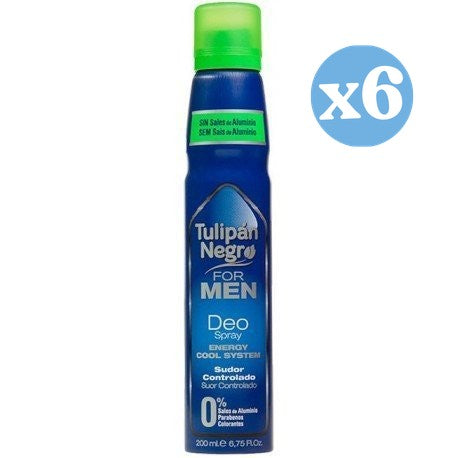 Confezione 6x - TULIPAN NEGRO FOR MEN deodorante spray 200 ml - Tulipan Negro - 1