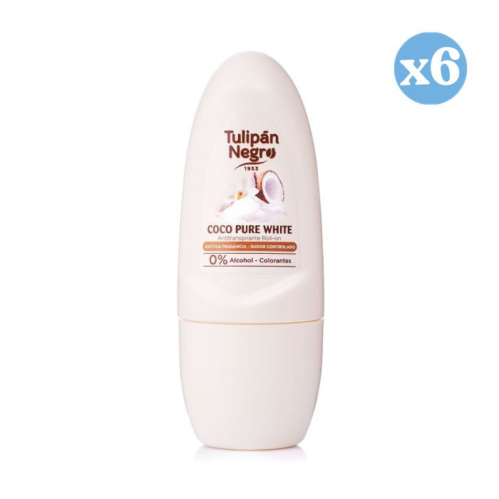 Pacco da 6 - Deodorante roll-on al cocco puro - Tulipan Negro - 1